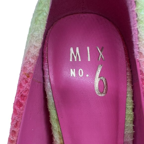 Mix No.6 Danyah 8M Rainbow Island Fruits Ombre Stiletto Heels Snake Texture Shoe - Picture 12 of 15